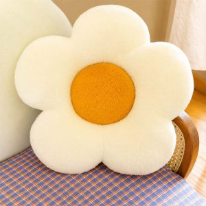 Flower-Shaped Plush Pillow